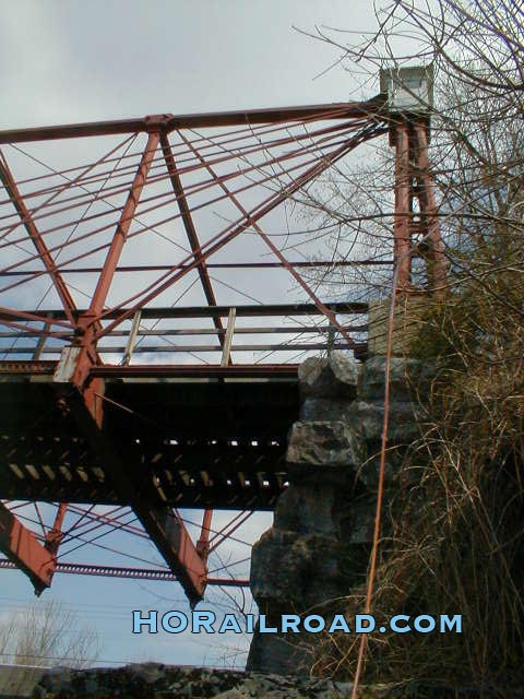 stone abuttment at bridge end