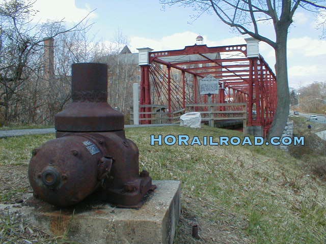 historic relic of railroad switch machinery