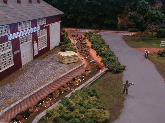 water on ho scale model railroad